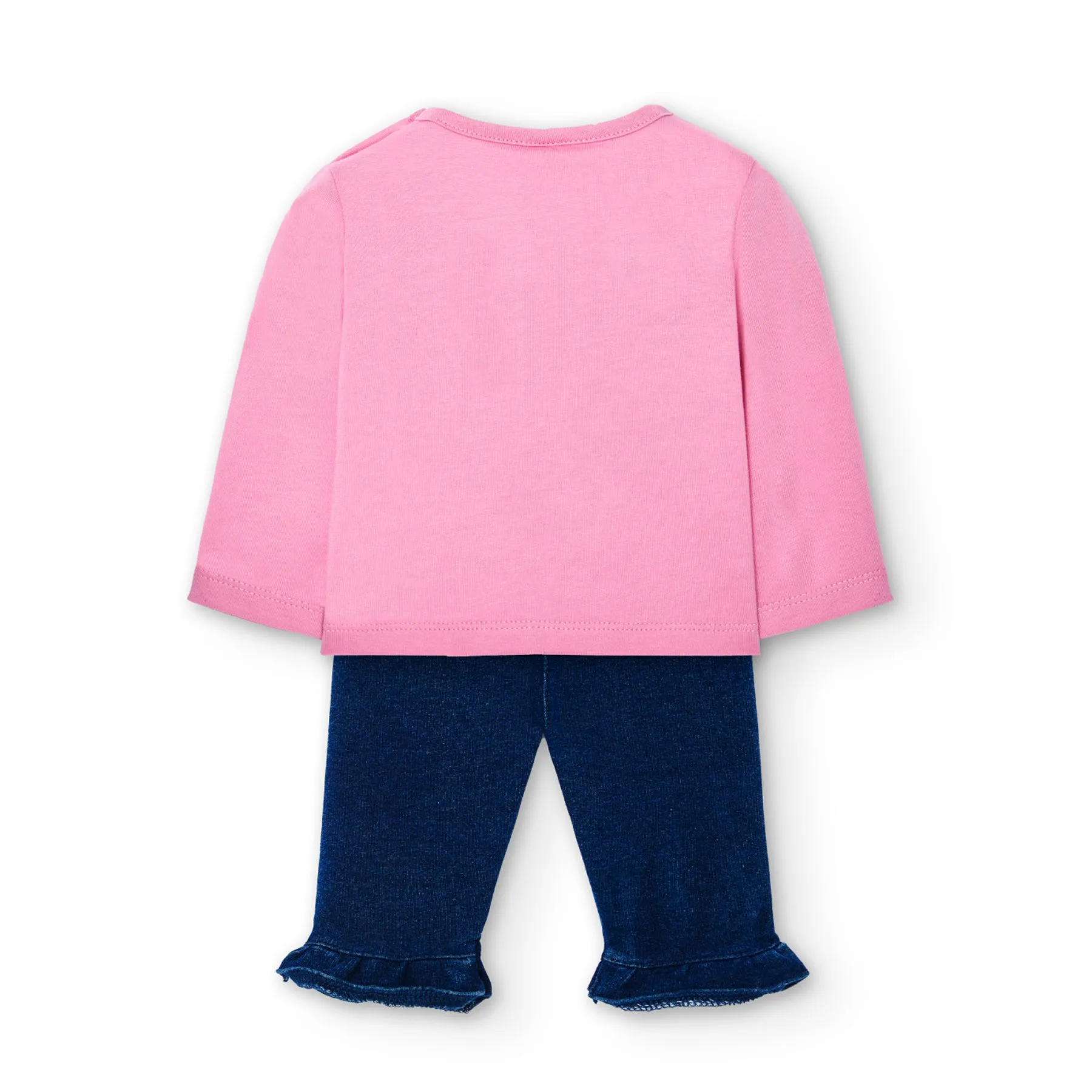 Conjunto Punto Combinado Para Bebé Niña En Color Rosa BOBOLI