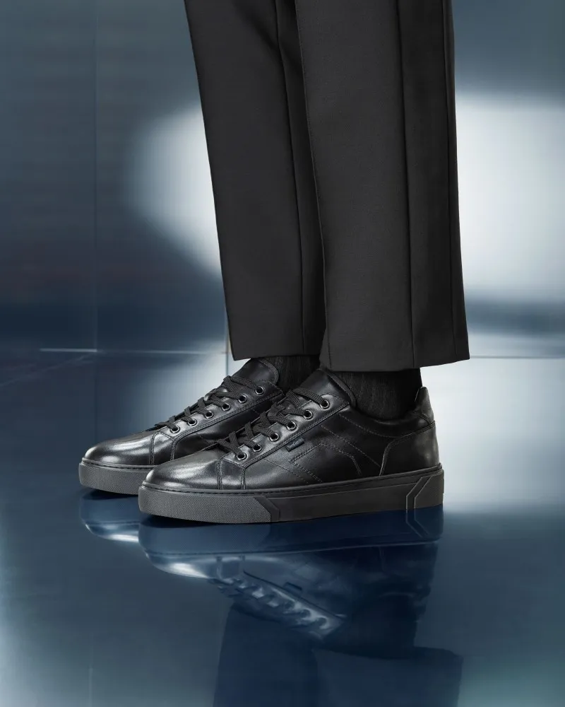 COPIA NERO GIARDINI  400430 NERO  CUERO DE HOMBRE SNEAKERS
