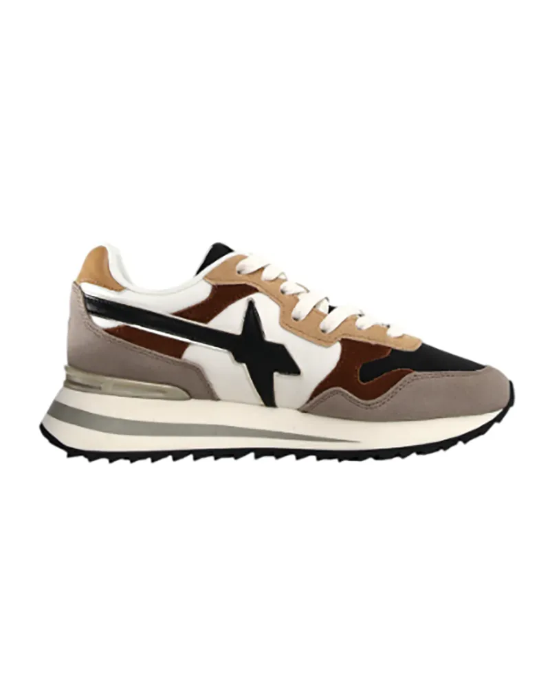 COPIA W6YZ  YAKW GREY/BLACK  SNEAKERS IN TECHNICAL FABRIC AND SUEDE