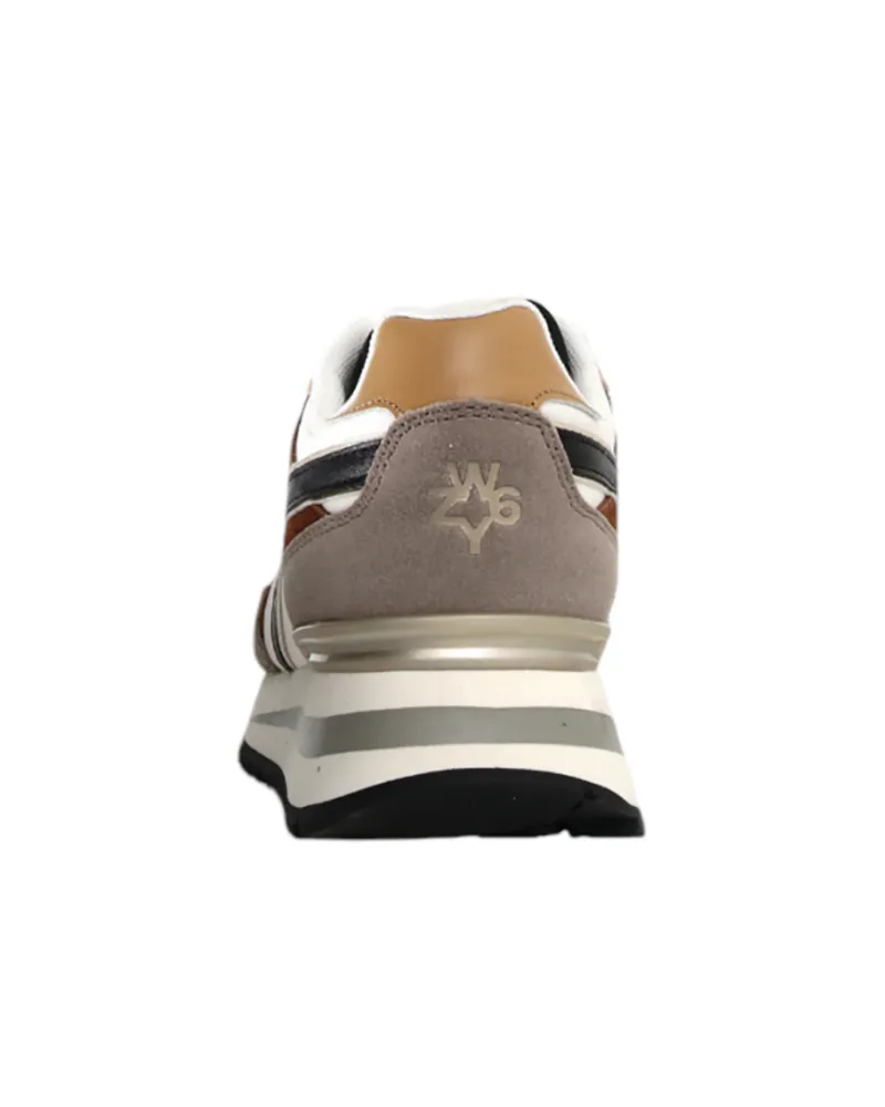 COPIA W6YZ  YAKW GREY/BLACK  SNEAKERS IN TECHNICAL FABRIC AND SUEDE
