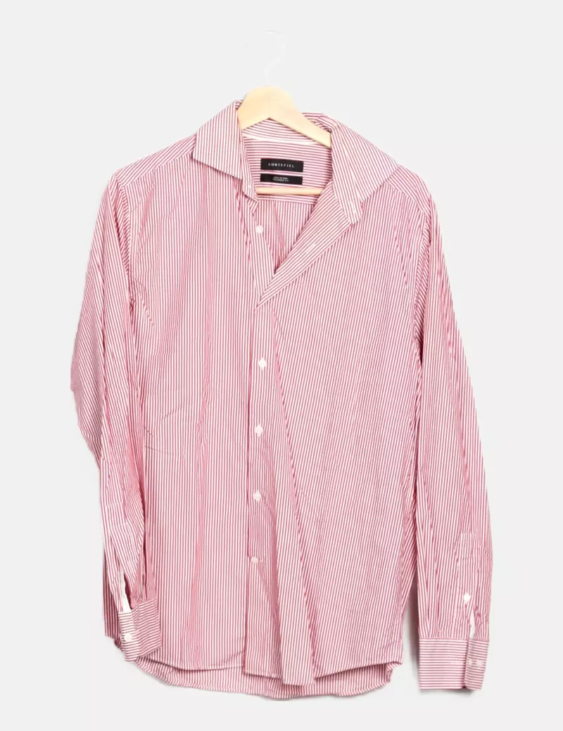 Cortefiel Camisa bicolor estampado rayas