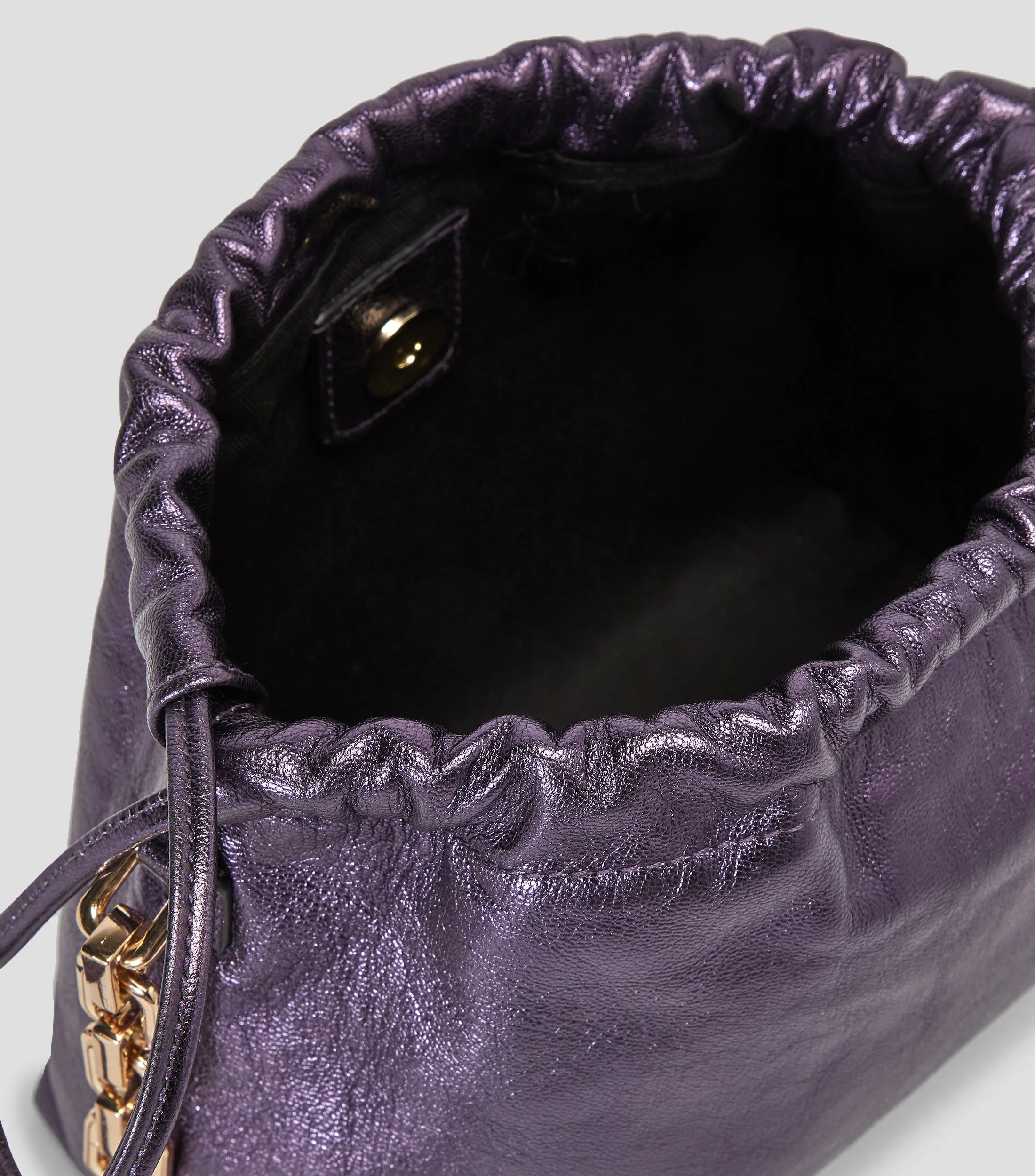 DHierro Bolso crossbody en piel morado Platón Mujer