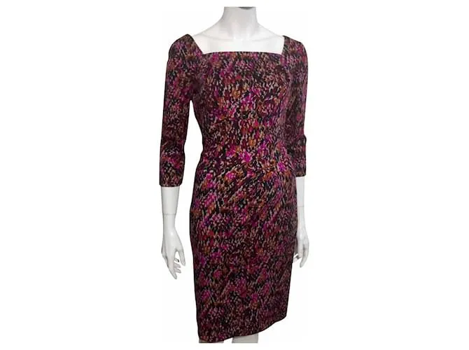 Diane Von Furstenberg Vestido de lana multicolor DvF Elie 