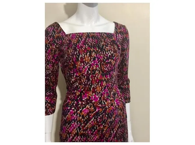 Diane Von Furstenberg Vestido de lana multicolor DvF Elie 