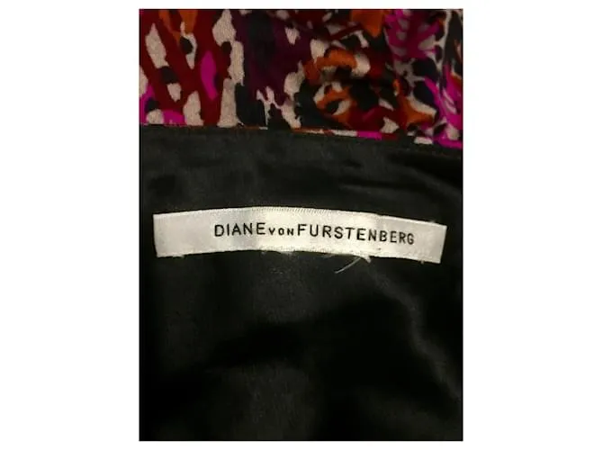 Diane Von Furstenberg Vestido de lana multicolor DvF Elie 