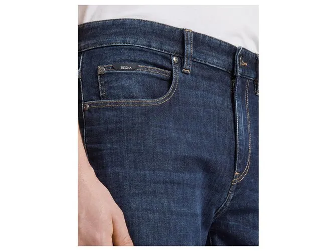 Ermenegildo Zegna Vaqueros de mezclilla de algodón elástico de ZEGNA Azul 