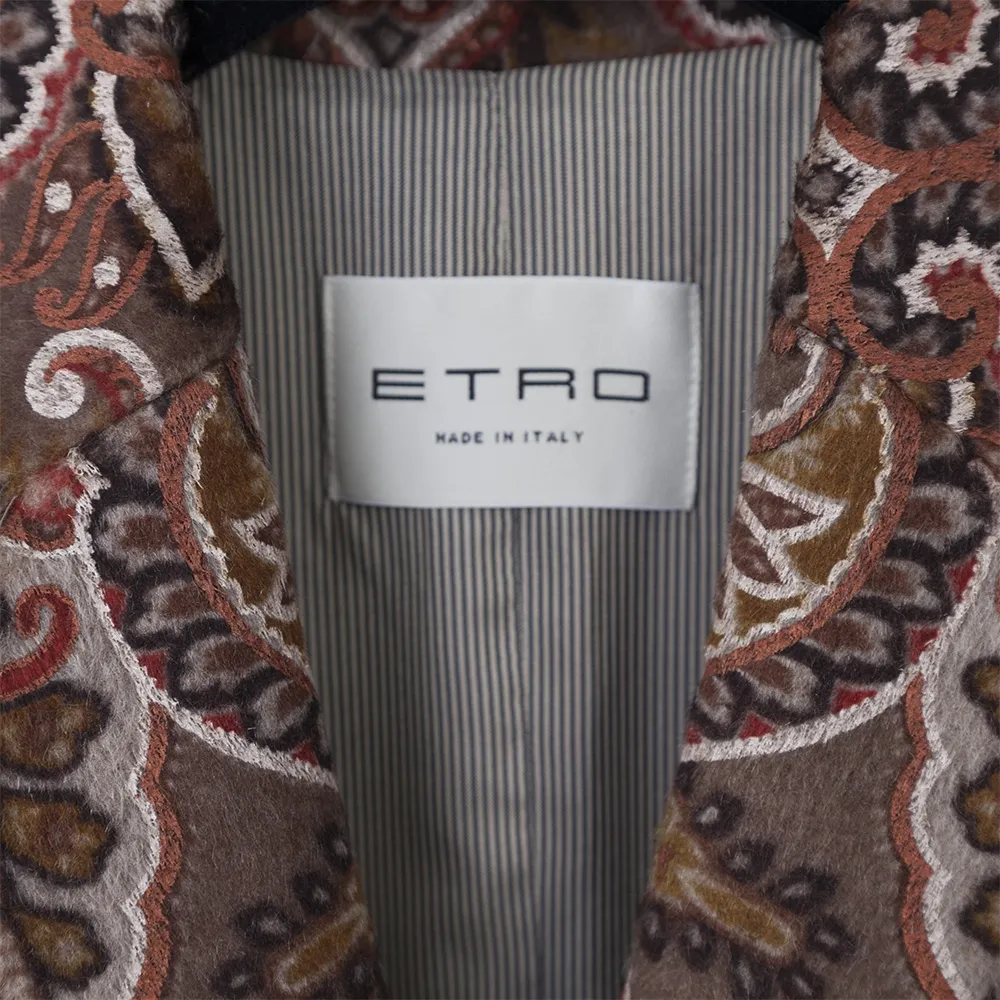 Etro Abrigo Multicolor Lana T 36