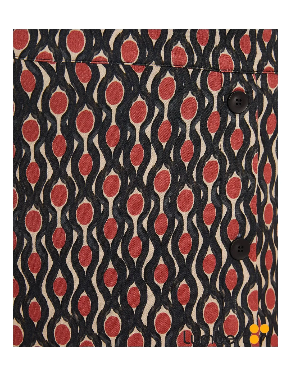 Falda Estampada Botones 806