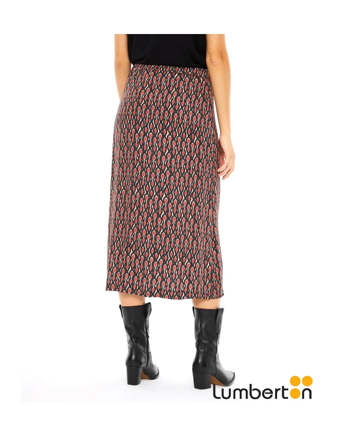Falda Estampada Botones 806