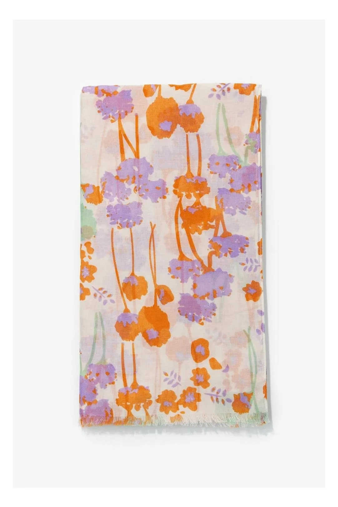 FULAR ESTAMPADO FLORAL MEL VERDE