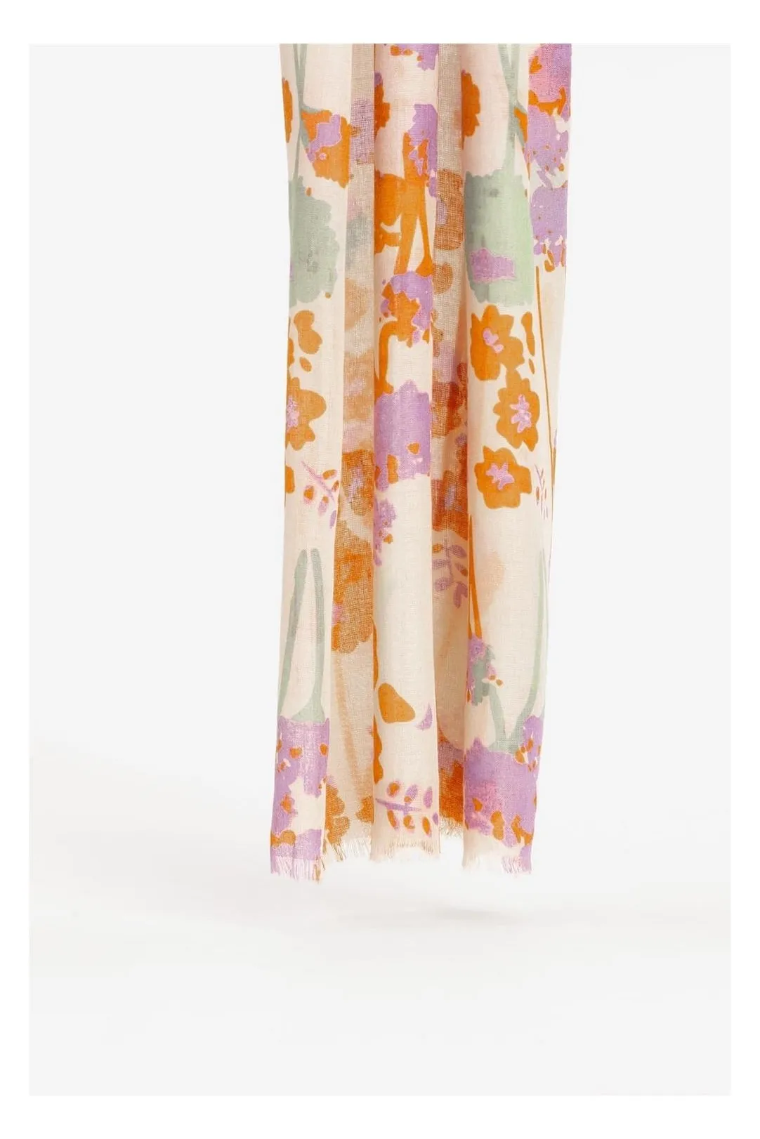 FULAR ESTAMPADO FLORAL MEL VERDE