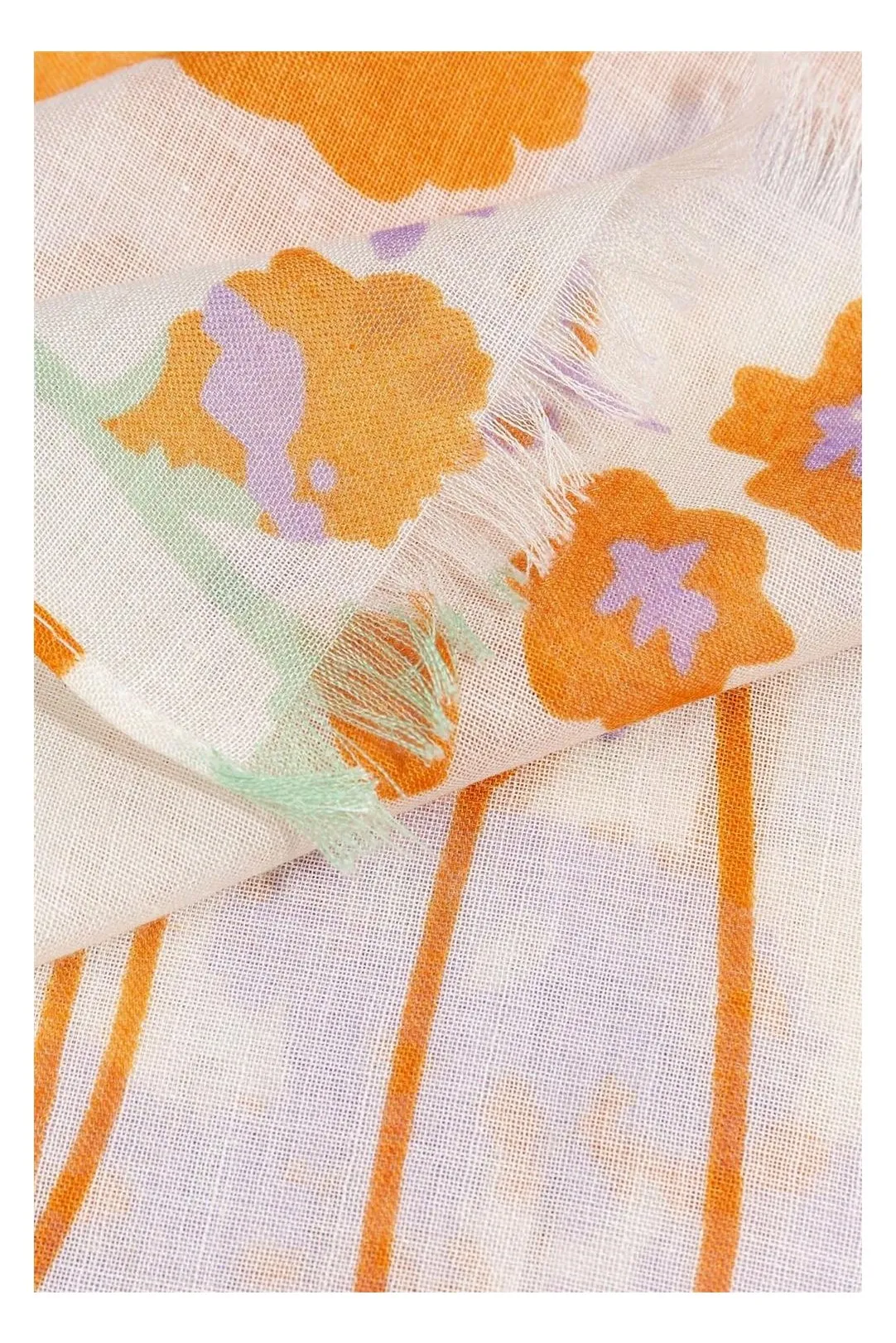 FULAR ESTAMPADO FLORAL MEL VERDE