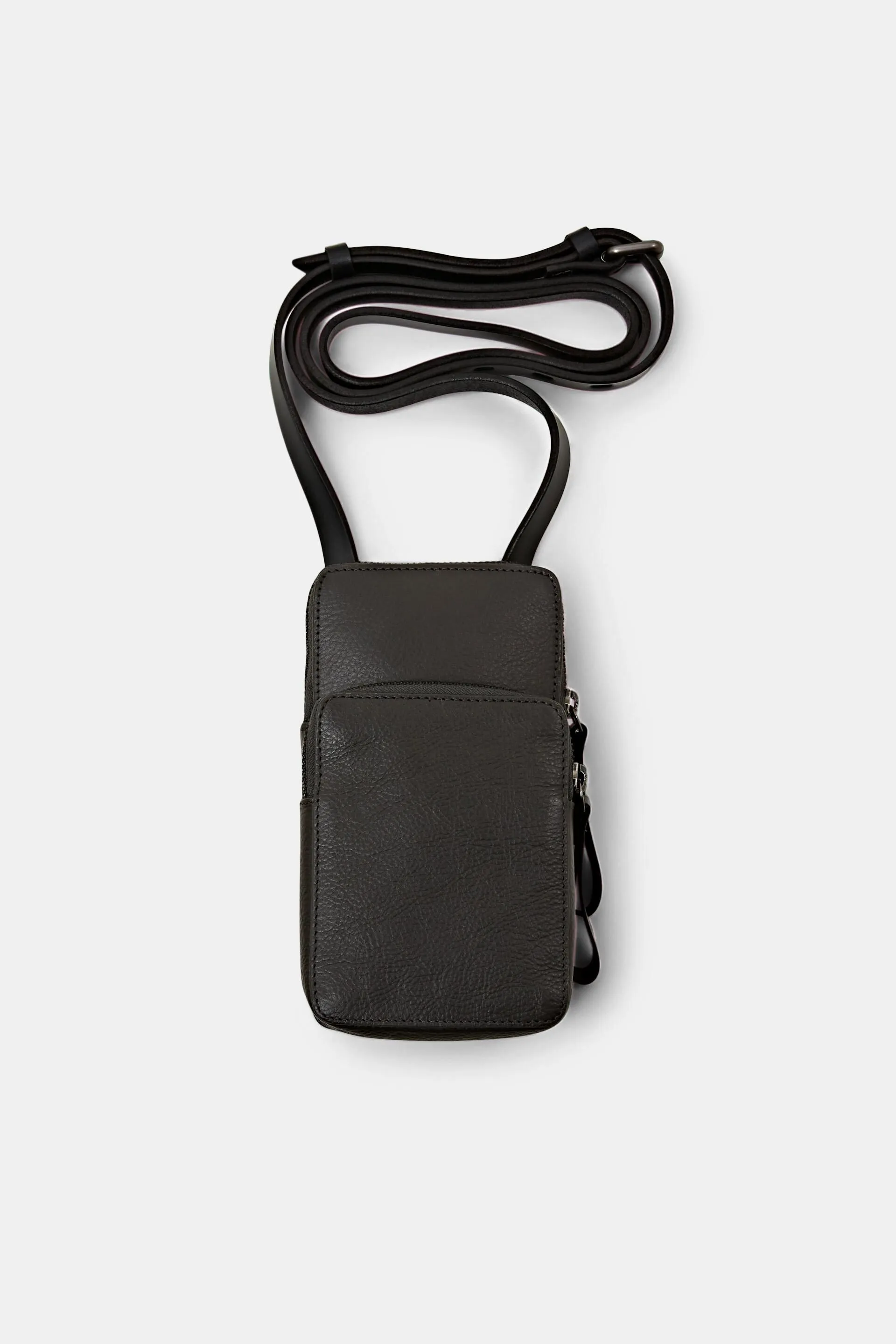 Funda bandolera de piel para el móvil