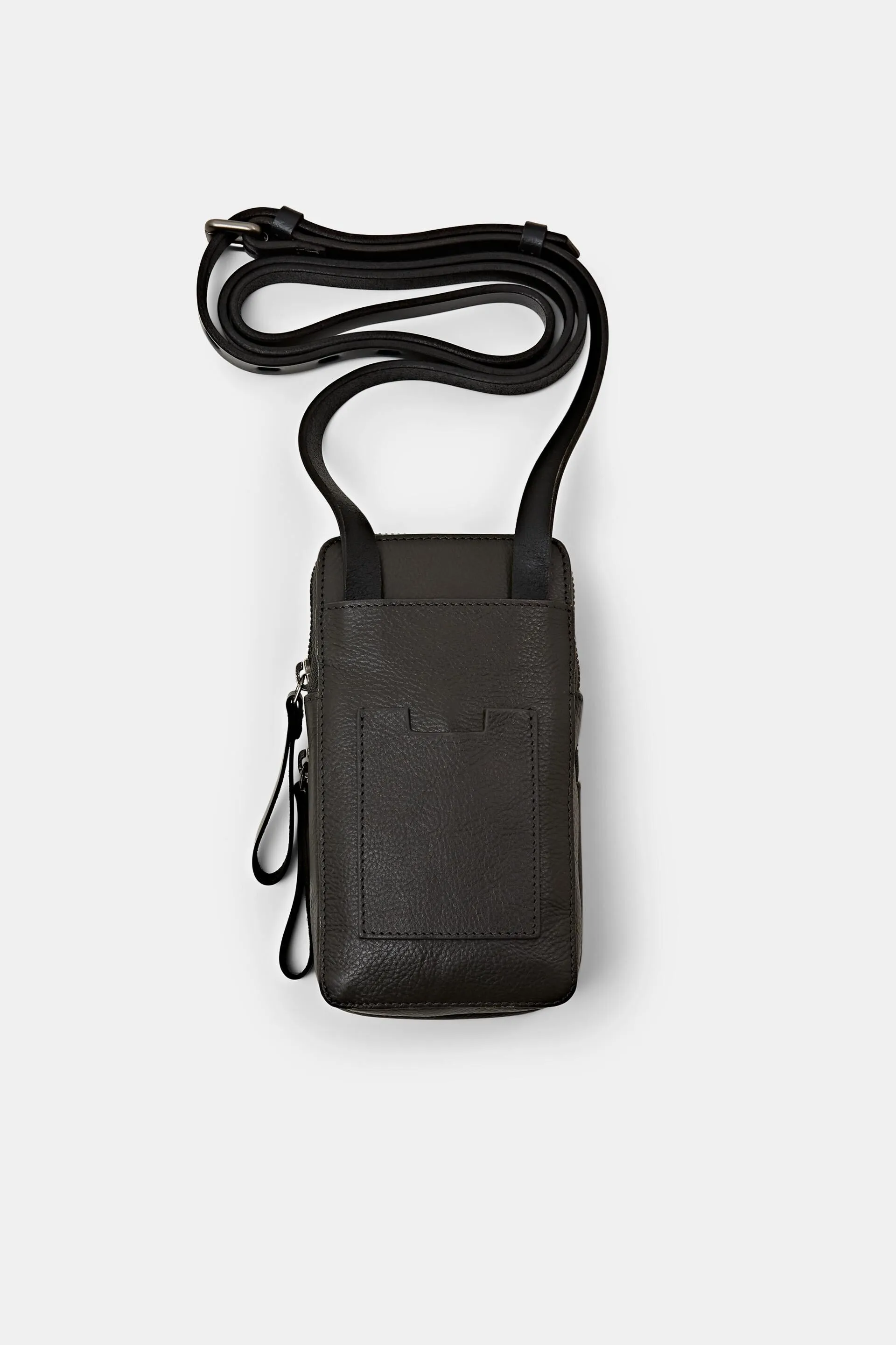 Funda bandolera de piel para el móvil