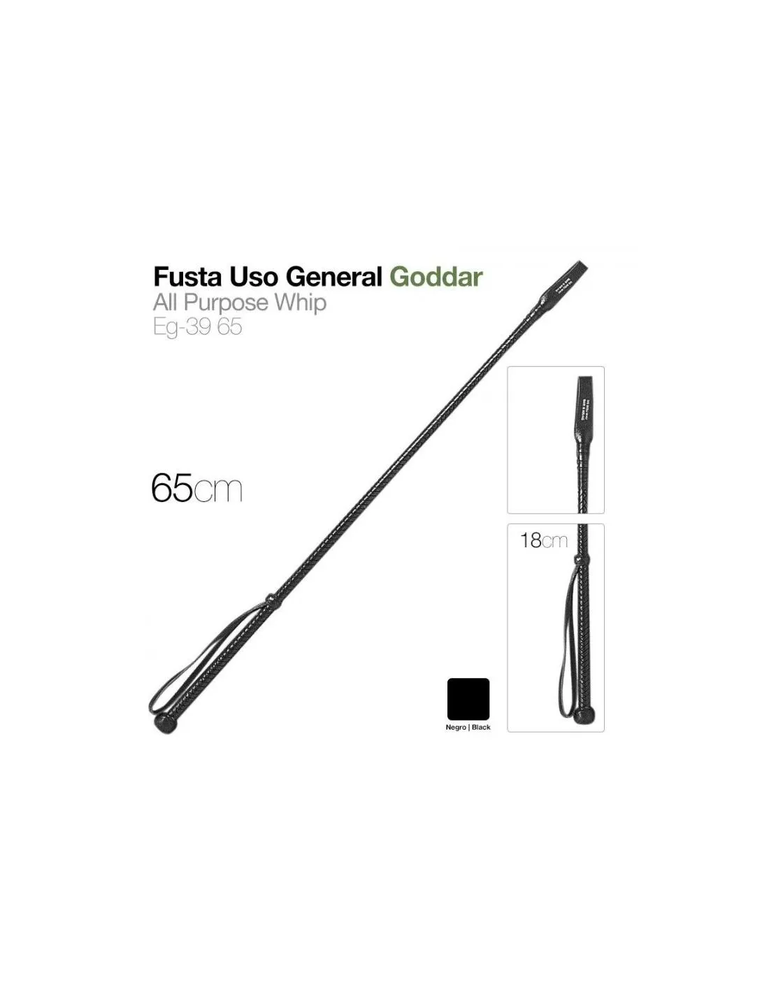 FUSTA DE USO GENERAL EG39 65 CM NEGRA