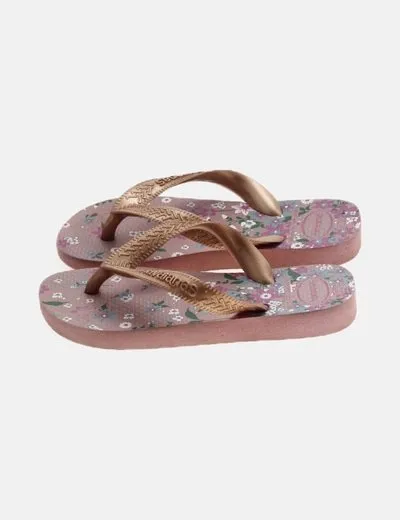 Havaianas Chancla rosa estampado floral