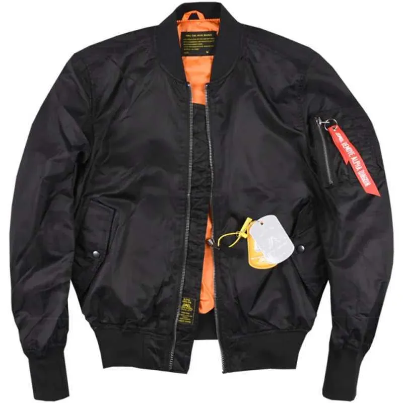 JACKETS PARA HOMBRES NUEVO ALFA MARTIN PILOTO JACKET MILITARY TACTICAL JACKET MA1 CLASSIC MENS SPRING AND AUTUMN FIN JACKET BAS