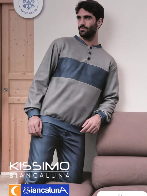 Kissimo Pijamas de lana para hombre.