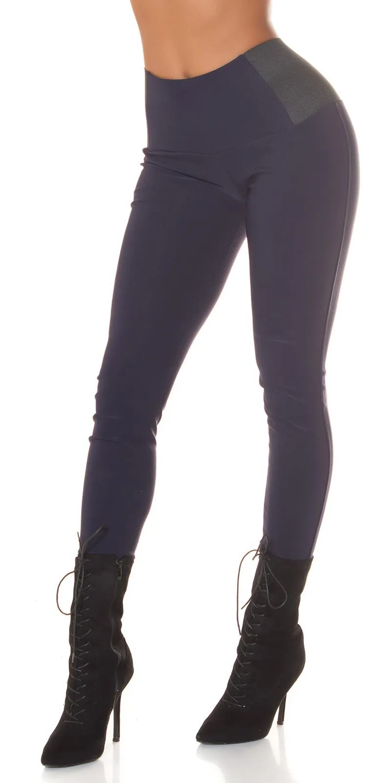 Leggings básicos cintura alta azul