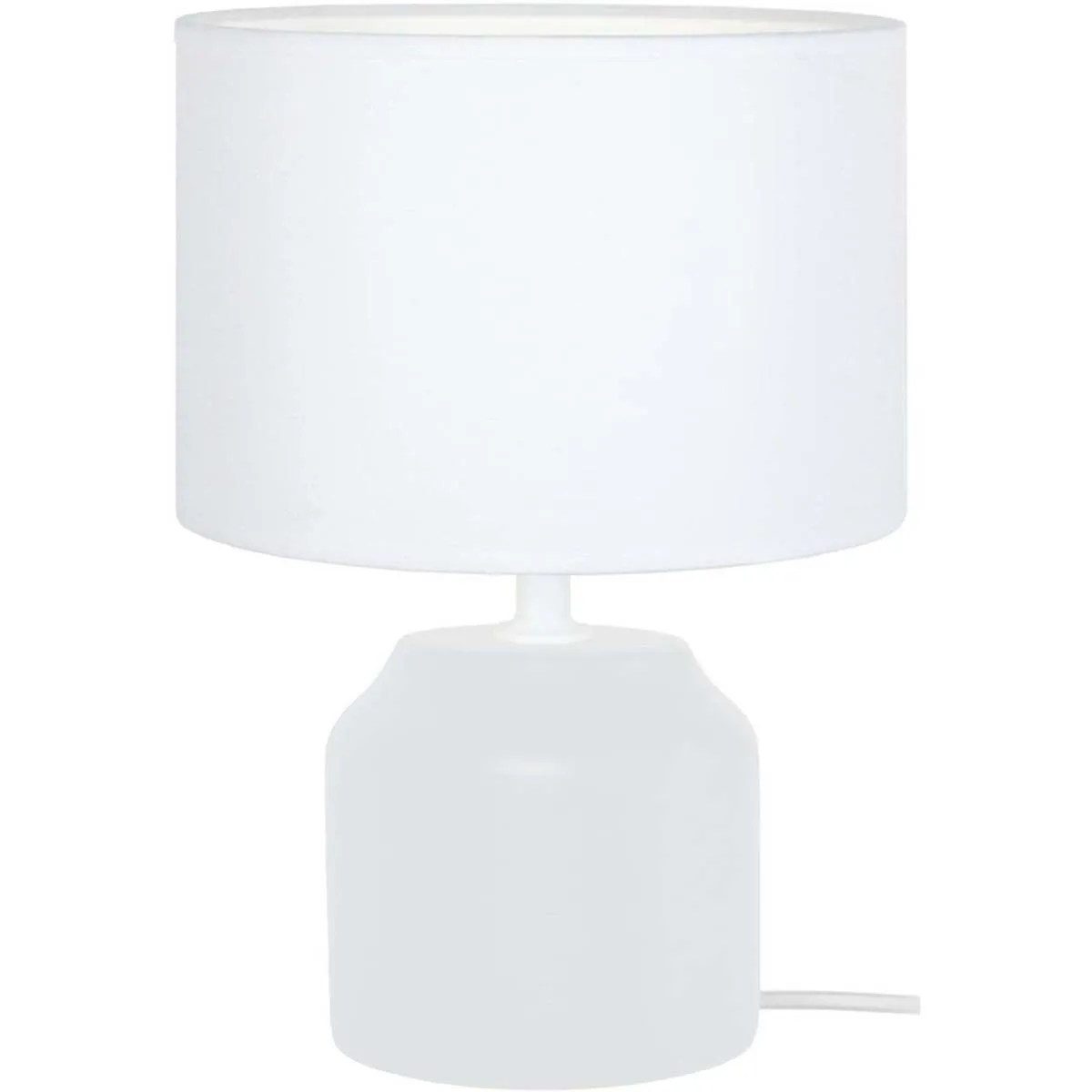 lámpara de noche redondo madera blanco marfil