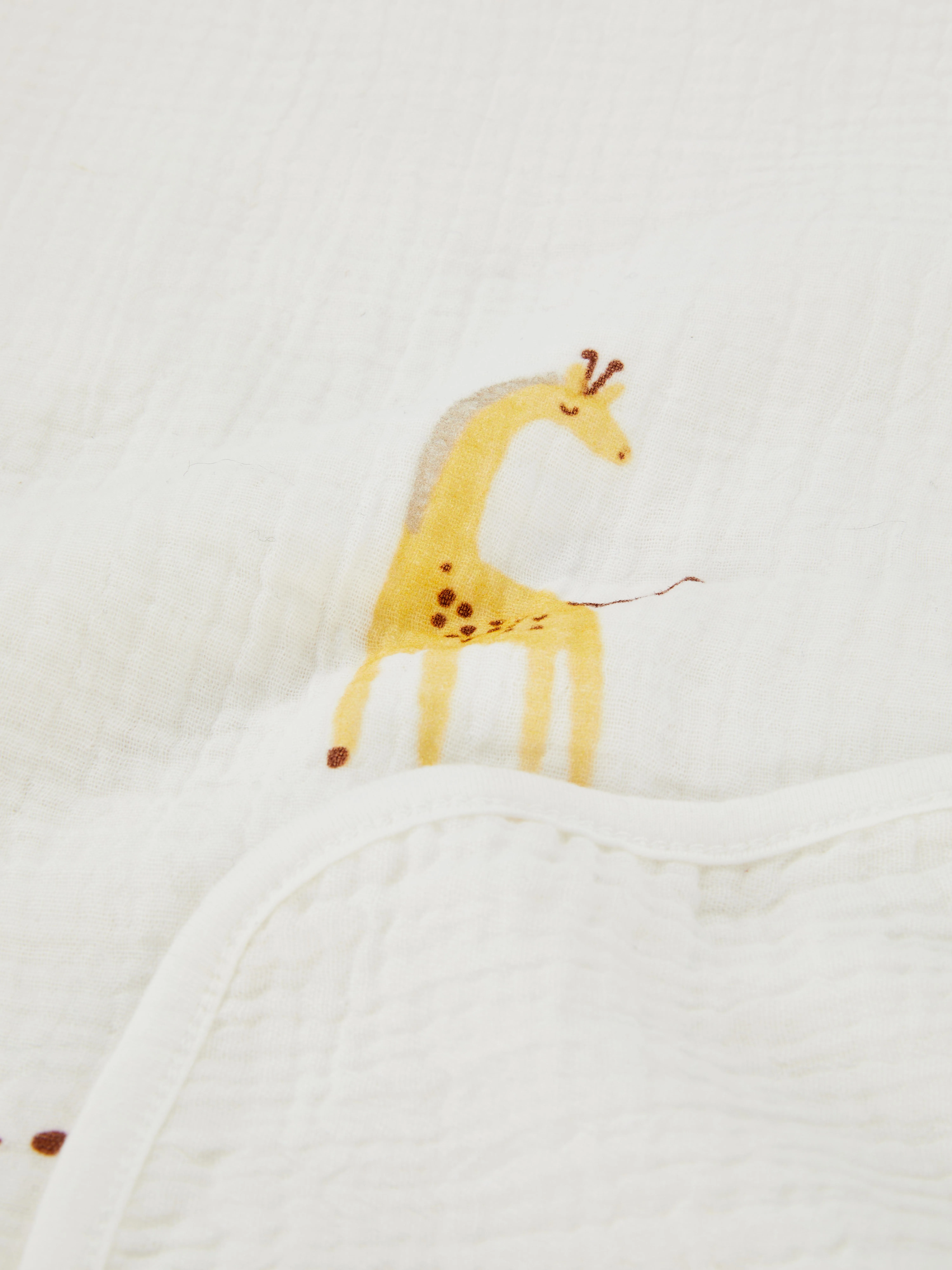 Manta para bebé de muselina con estampado de jirafas