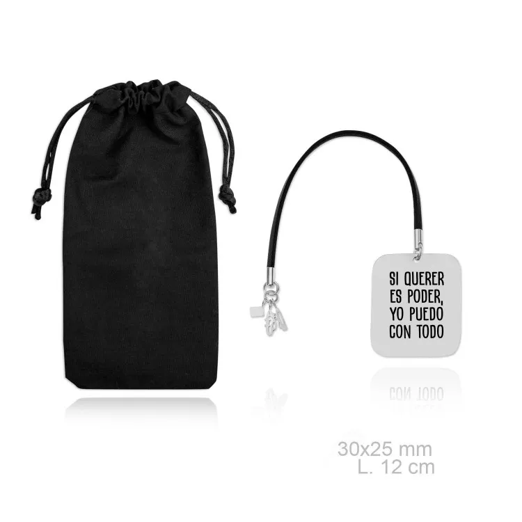 Marcapáginas personalizado para libros en acero inox.