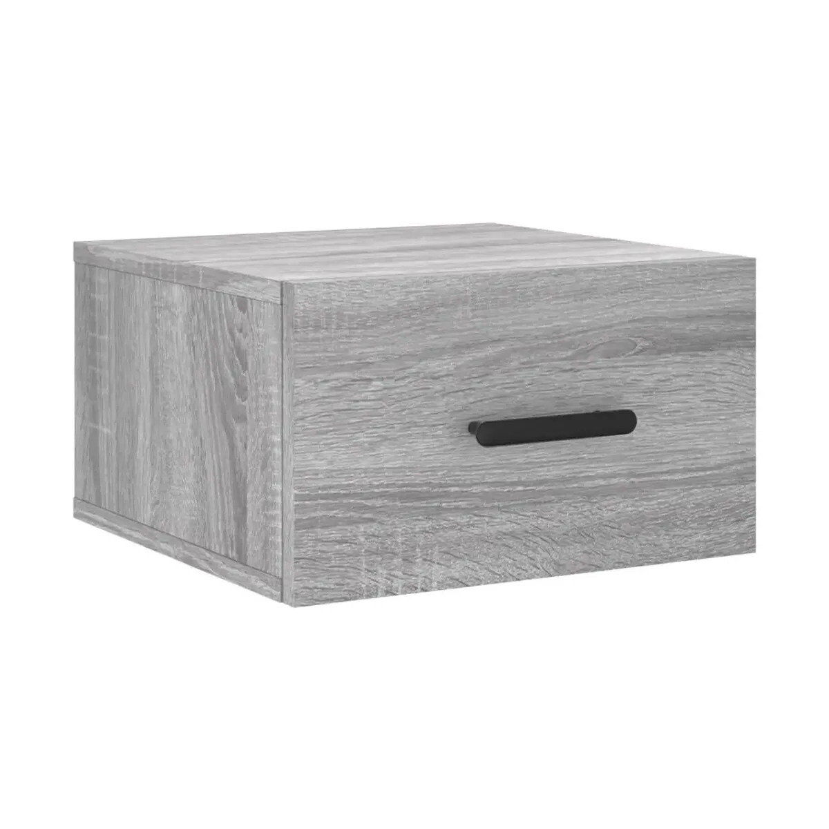 Mesita de noche de pared color gris Sonoma 35x35x20 cm