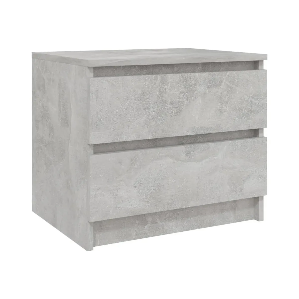 Mesita de noche madera contrachapada gris hormigón