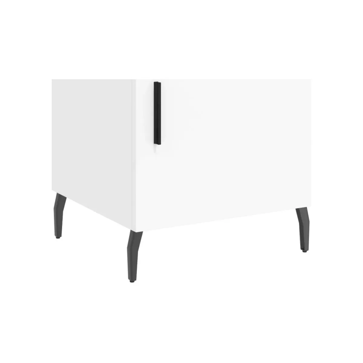 Mesita de noche madera de ingeniería blanco 40x40x50 cm