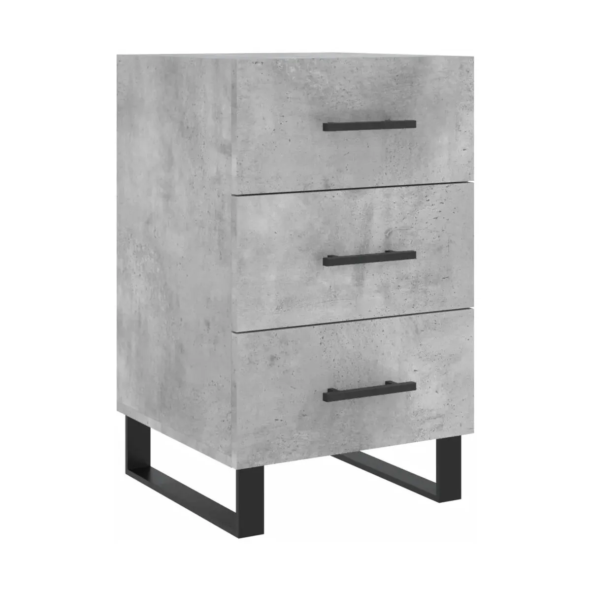 Mesita de noche madera de ingeniería gris hormigón 40x40x66 cm