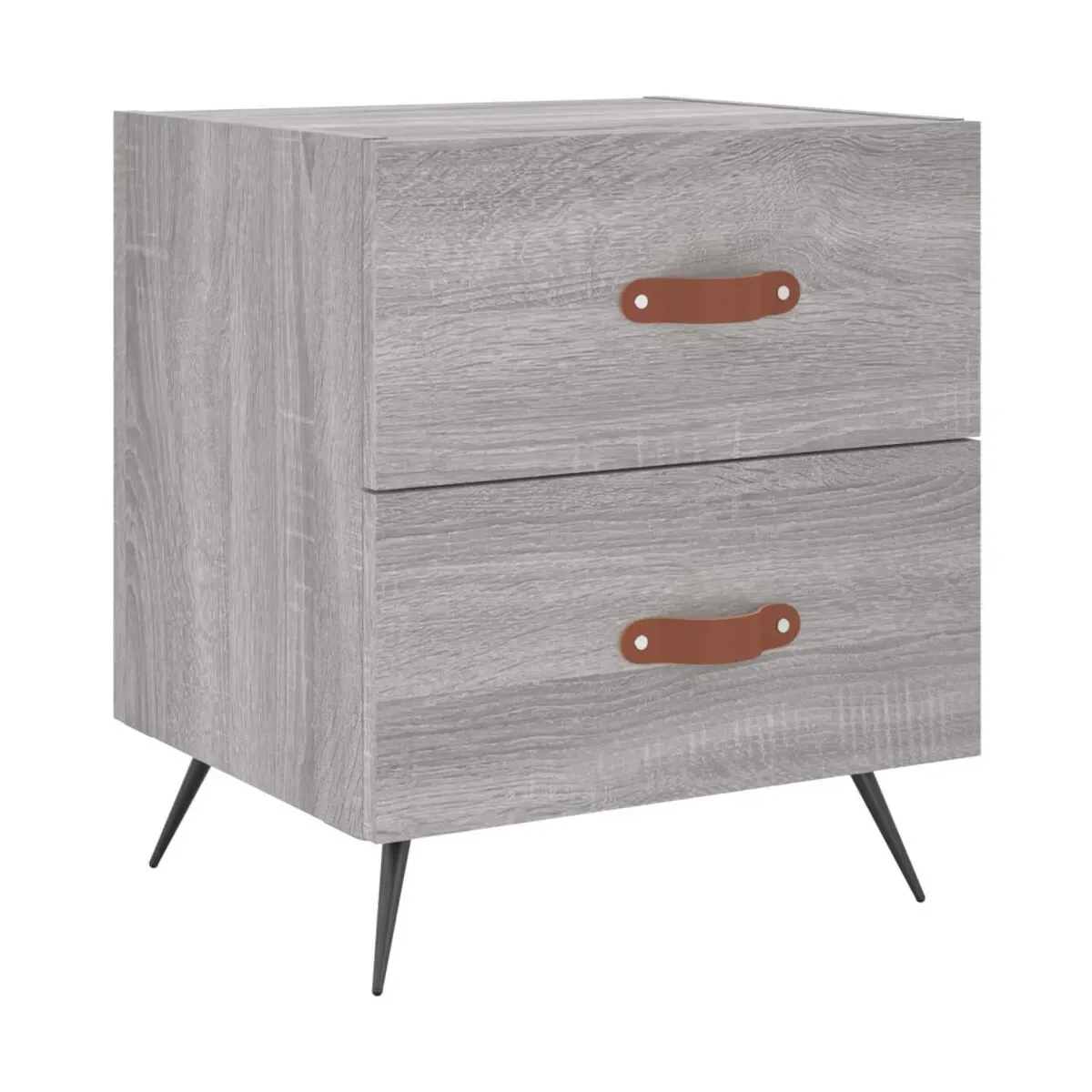 Mesita de noche madera de ingeniería gris Sonoma 40x35x47,5 cm