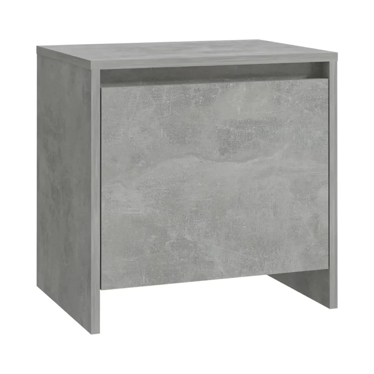 Mesita de noche madera ingeniería gris hormigón 45x34x44,5 cm