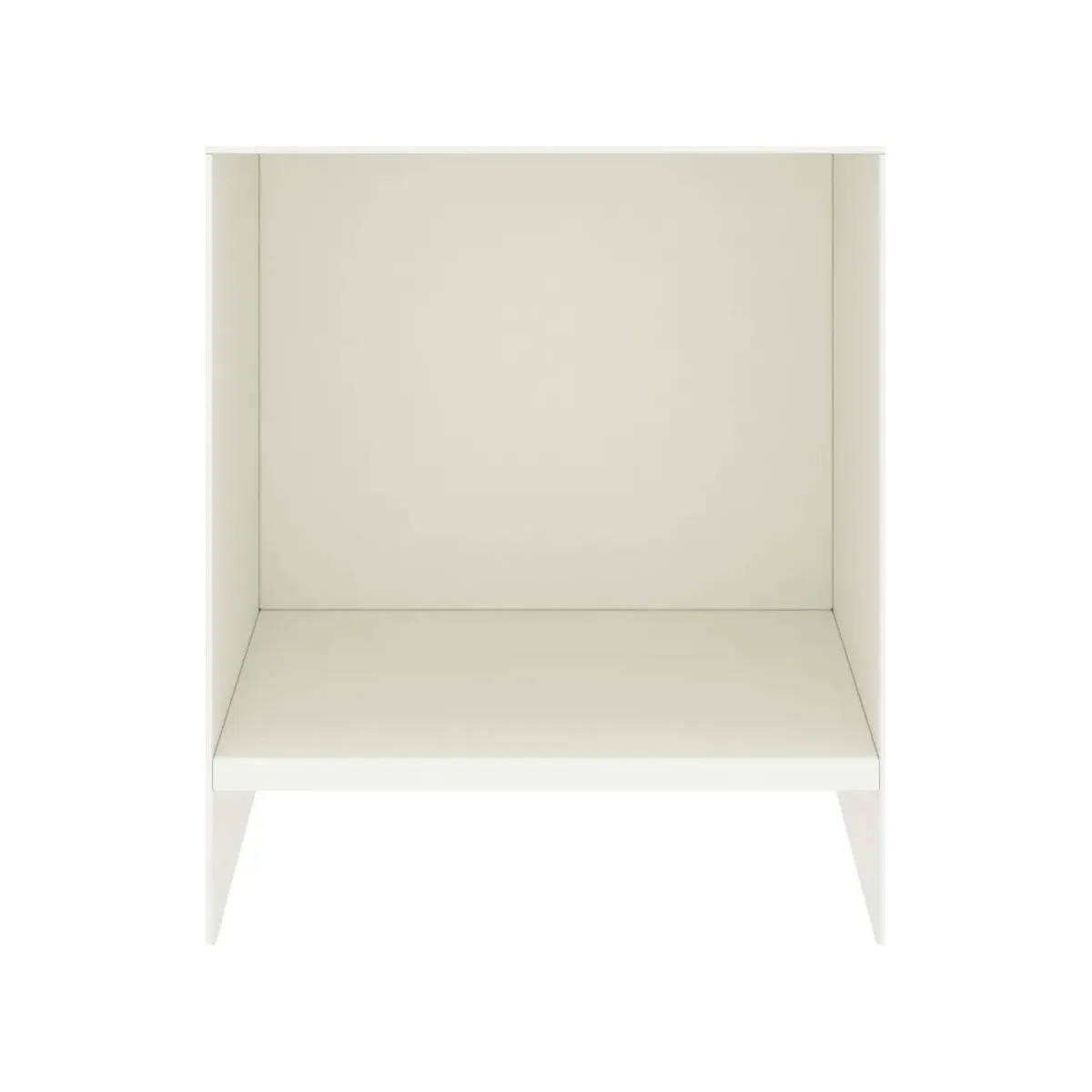 Mesita de noche madera maciza de mango blanco 35x30x40 cm