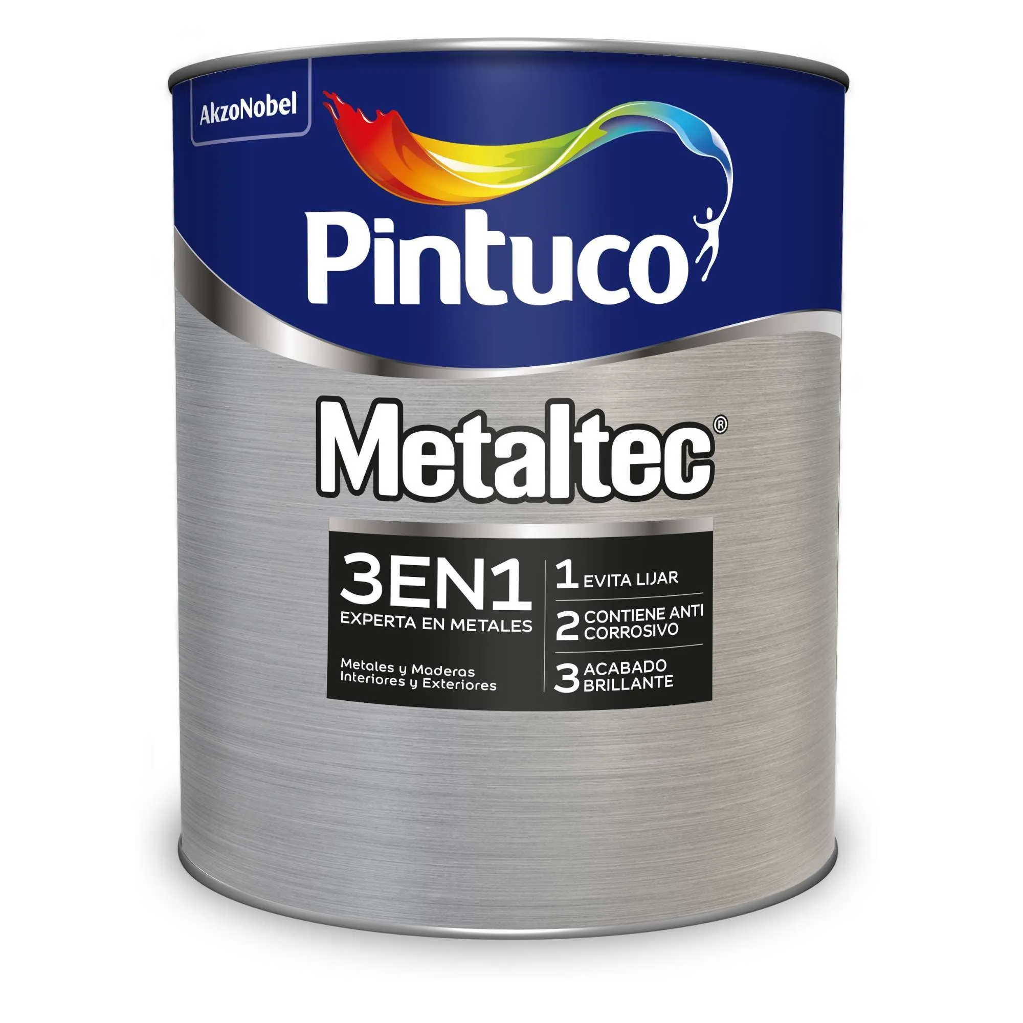 Metaltec 3 en 1 negro Pintuco 1/4 galón