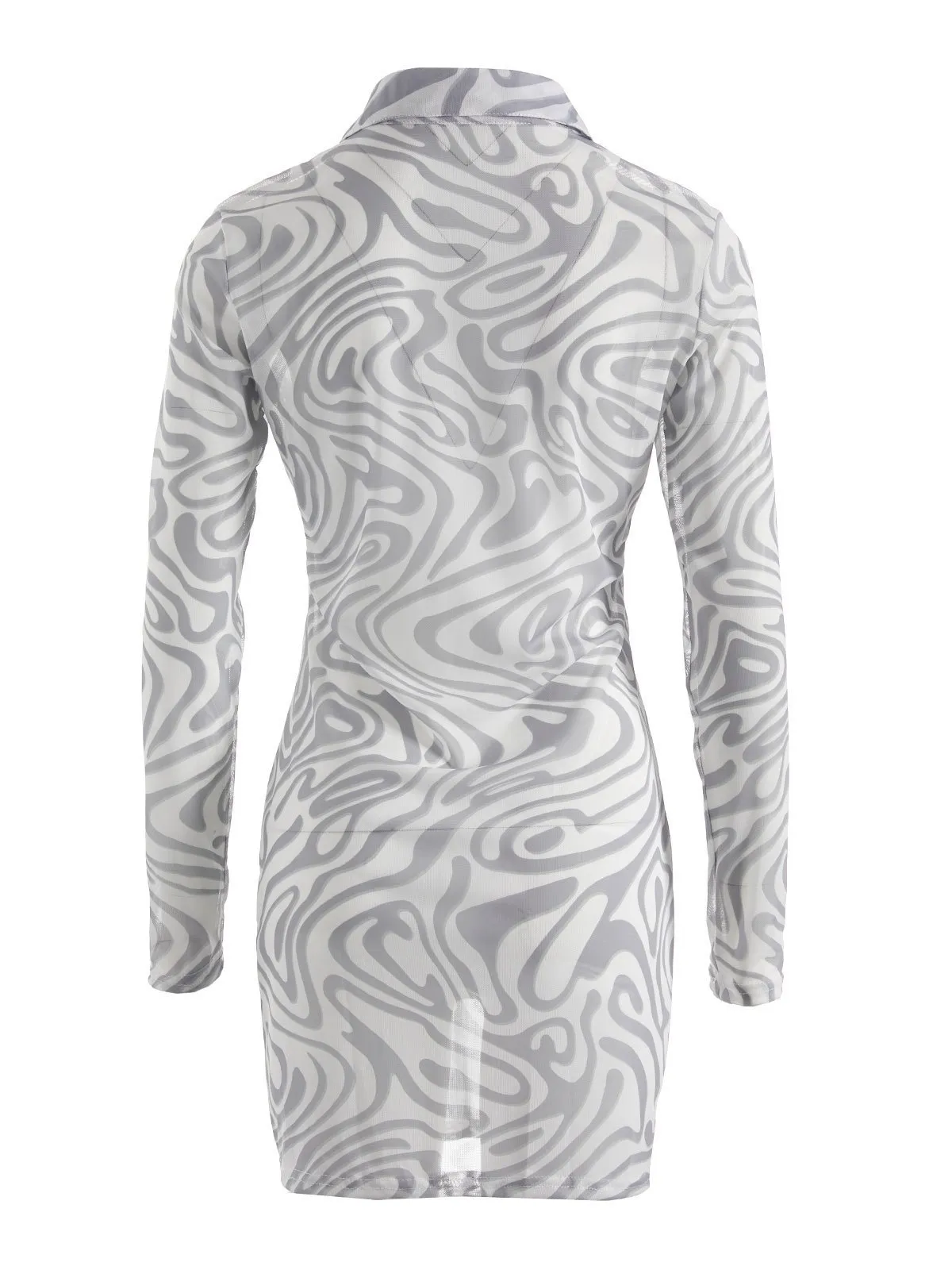 Mini vestido con estampado de ondas de agua