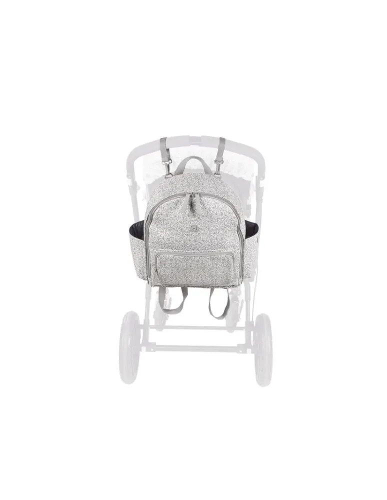 MOCHILA FLOWER MELLOW GRIS PASITO A PASITO