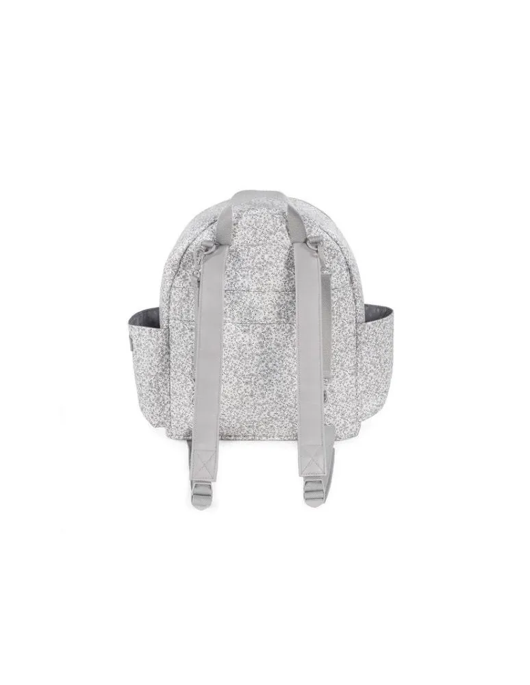 MOCHILA FLOWER MELLOW GRIS PASITO A PASITO