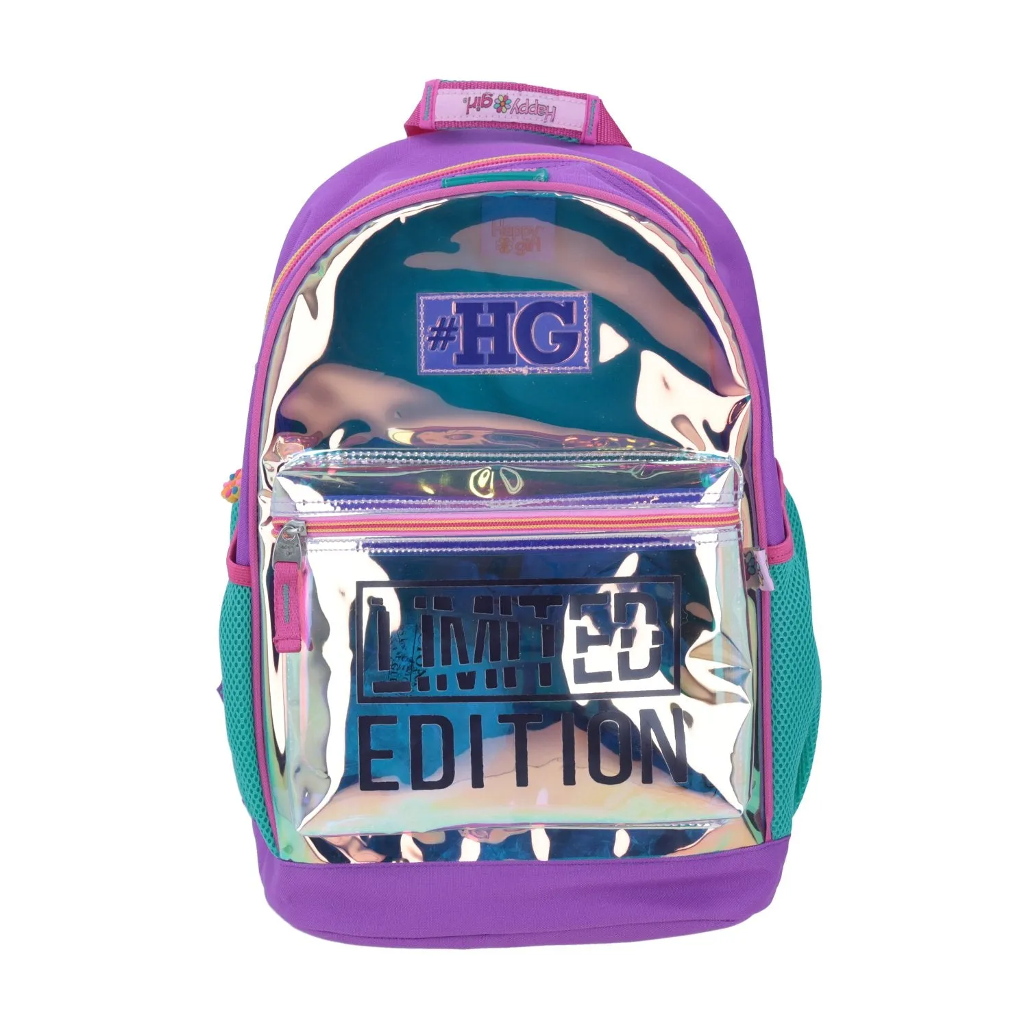 Mochila Grande Alien Happy Girl Iridiscente