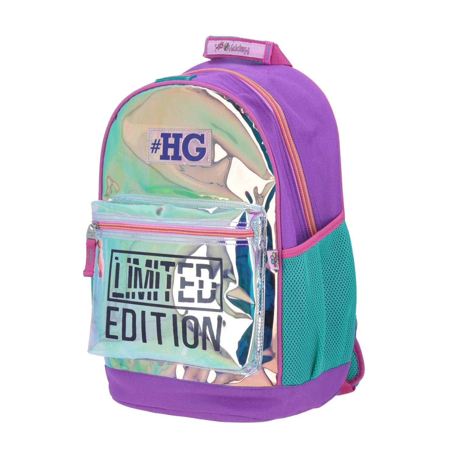 Mochila Grande Alien Happy Girl Iridiscente
