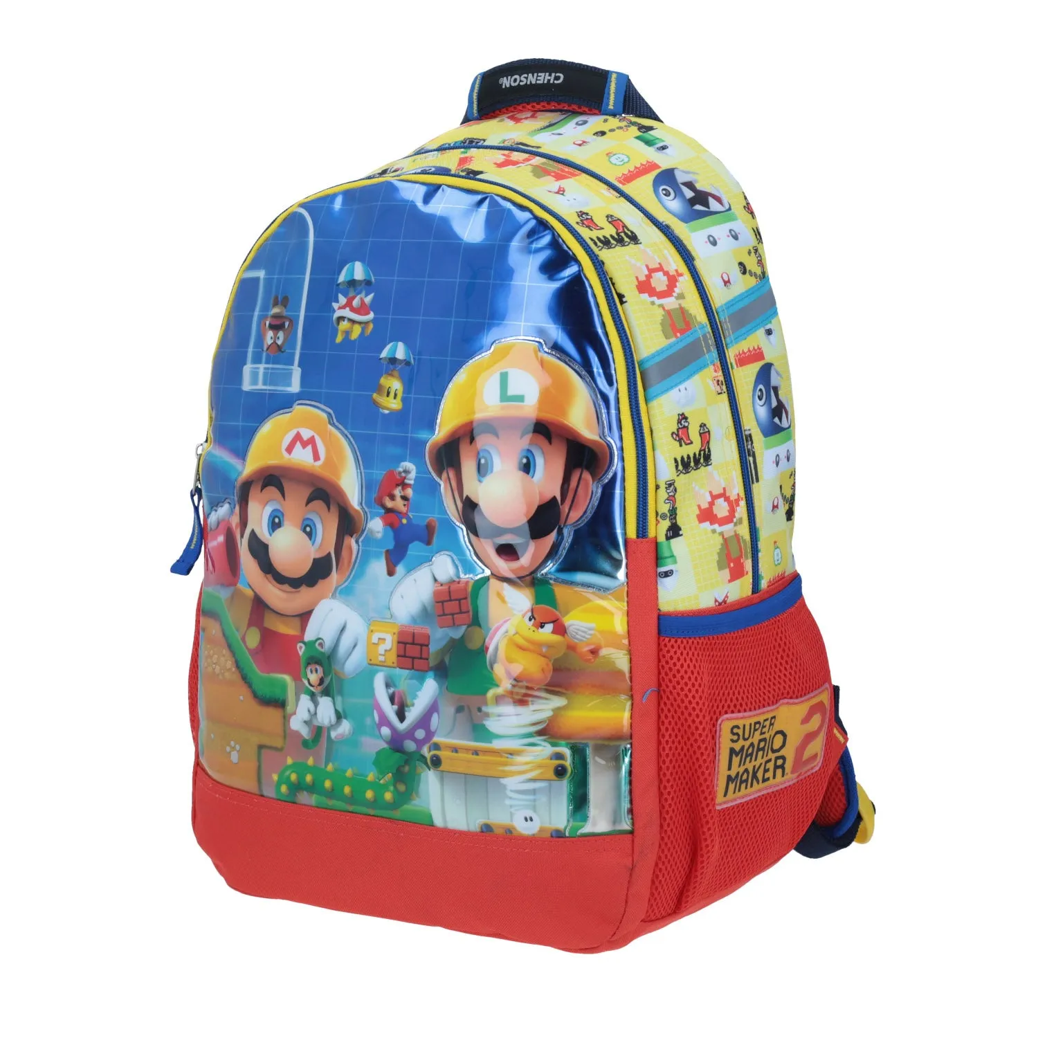 Mochila Grande Chenson Mario & Luigi Maker Amarilla Kirat