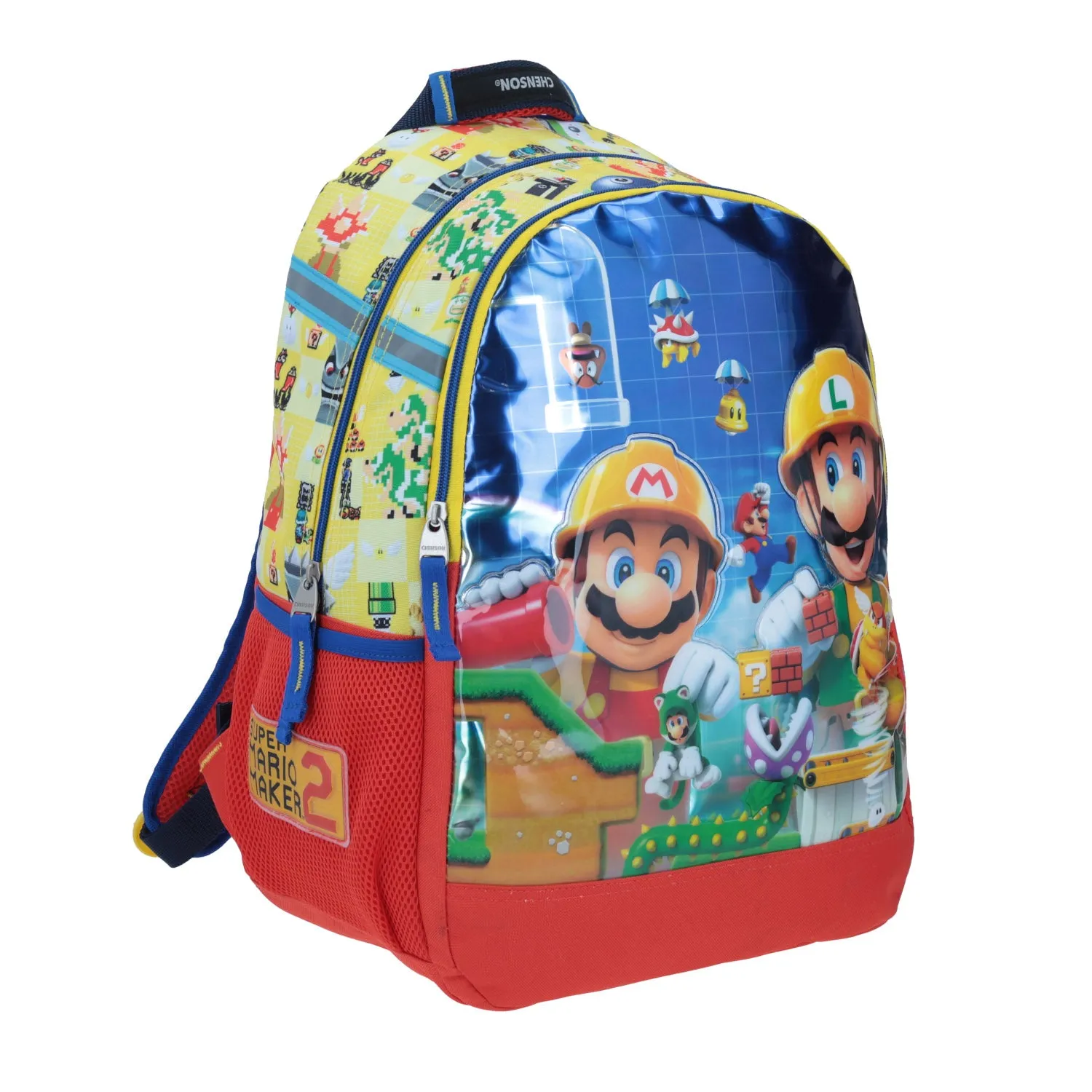 Mochila Grande Chenson Mario & Luigi Maker Amarilla Kirat