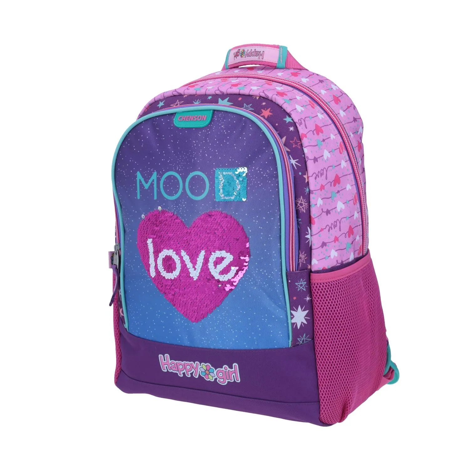 Mochila grande Rosa HAPPY GIRL