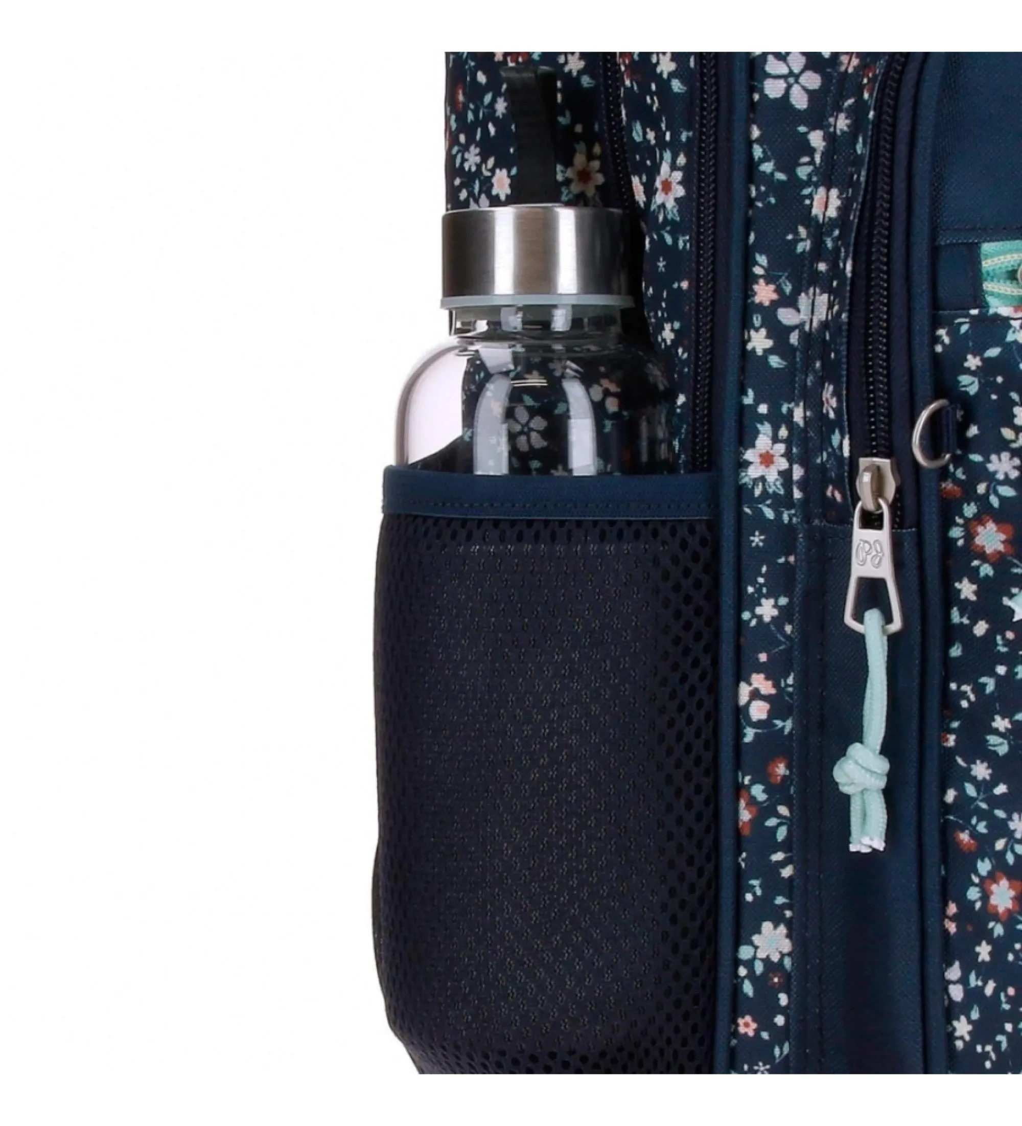 Mochila Pepe Jeans Alenka dos compartimentos 45 cm marino