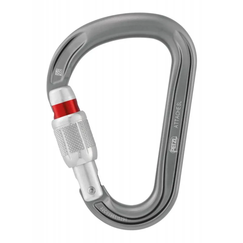 Mosquetón PETZL Cierre de rosca (Gris)