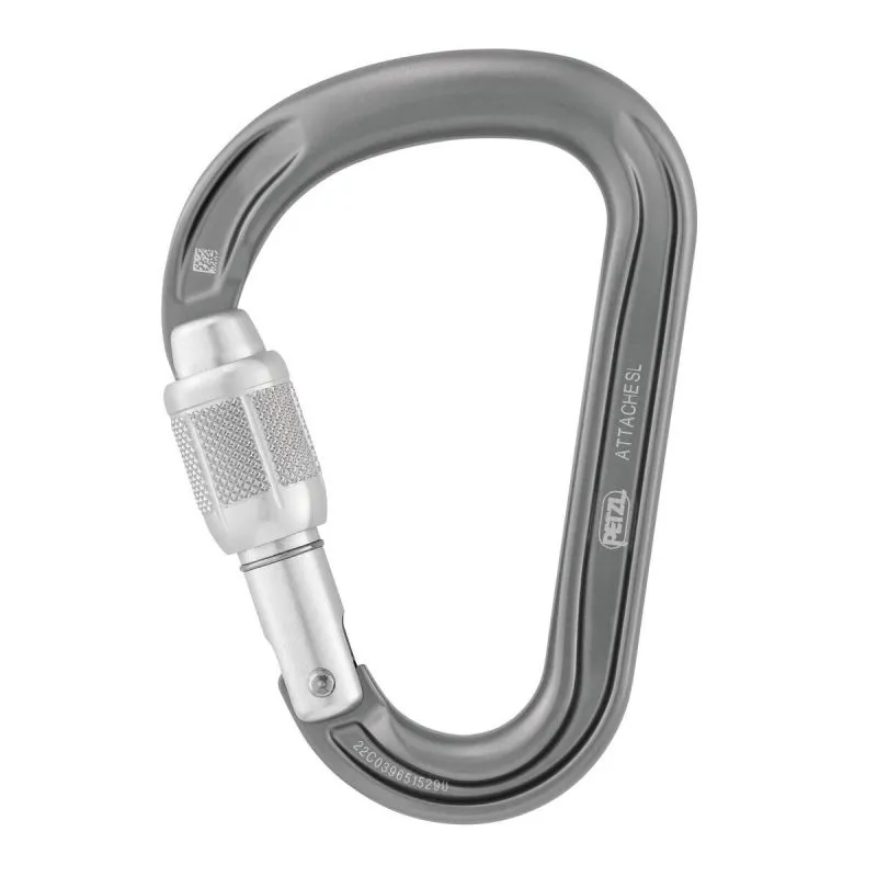 Mosquetón PETZL Cierre de rosca (Gris)
