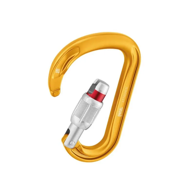Mosquetón PETZL Cierre de rosca (Gris)