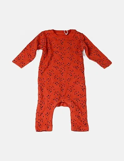 Name it Pelele naranja estampado cuadros