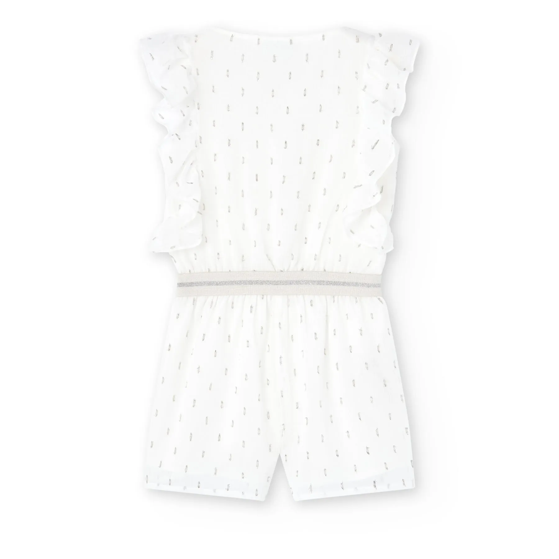 Overol De Gasa Color Blanco Para Niña BOBOLI