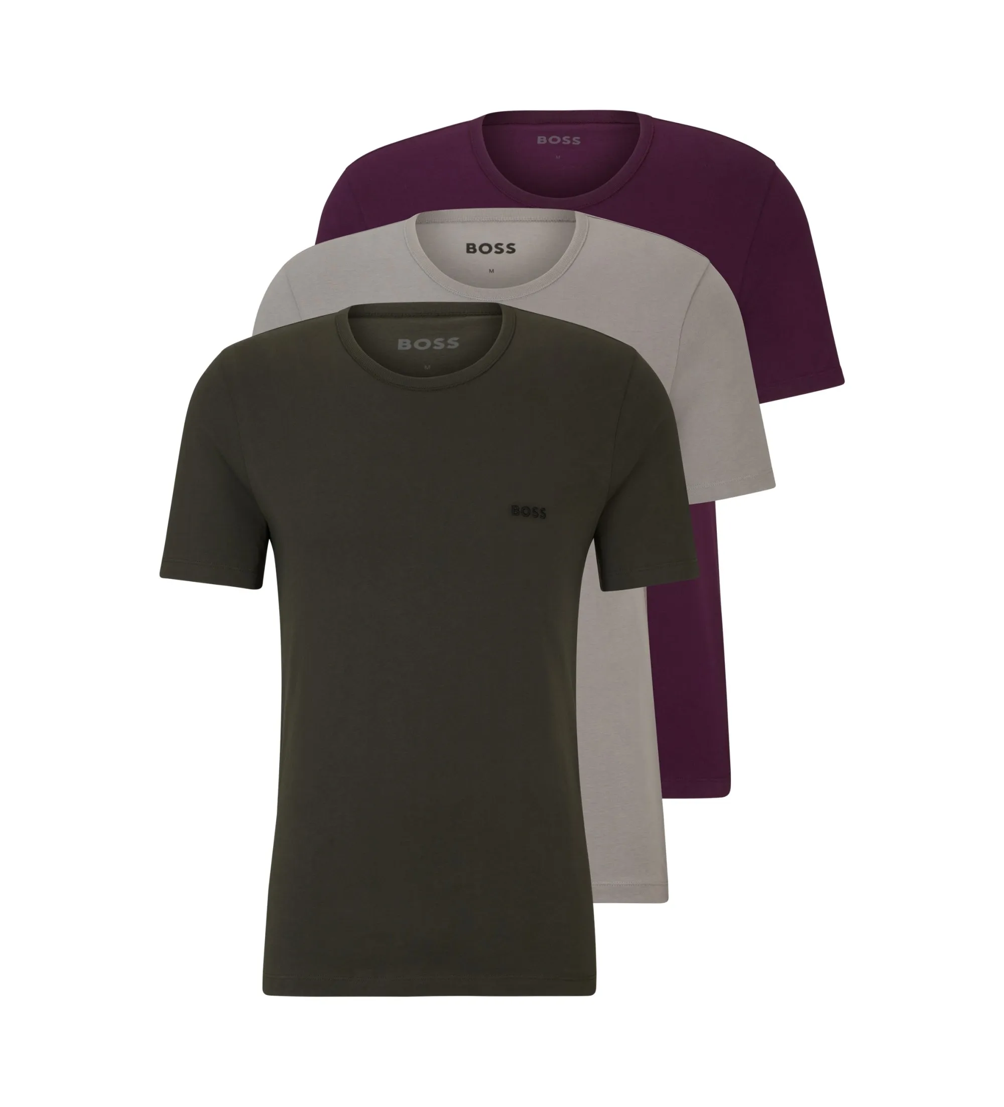 Pack 3 Camisetas interiores Classic lila, gris, verde