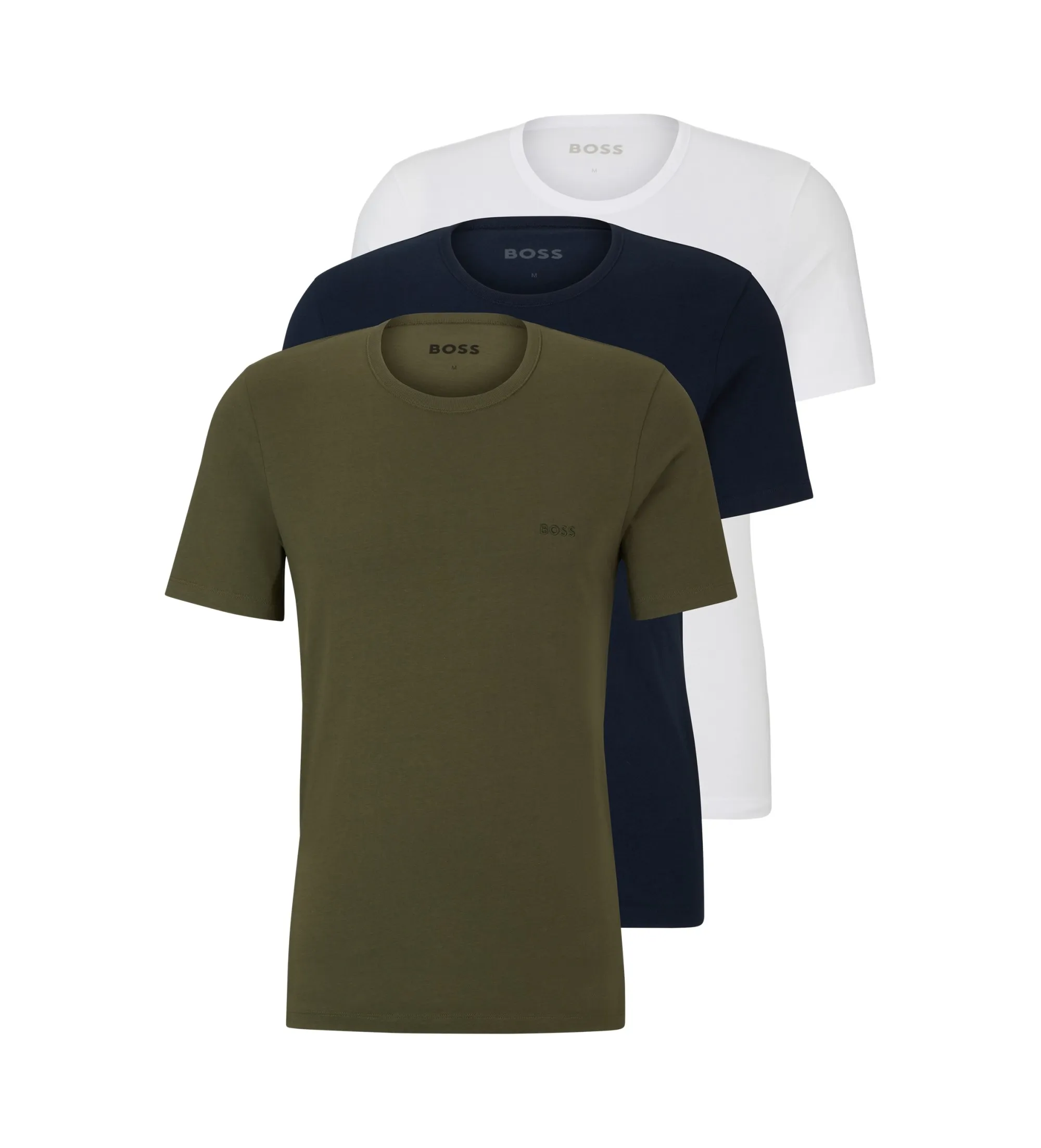 Pack 3 Camisetas interiores Classic marino, blanco, verde